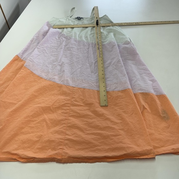 Veda Dress Womens P XXS Fiesta Pastel Fiesta Colorblock Midi Cotton Summer Boho - Picture 8 of 9